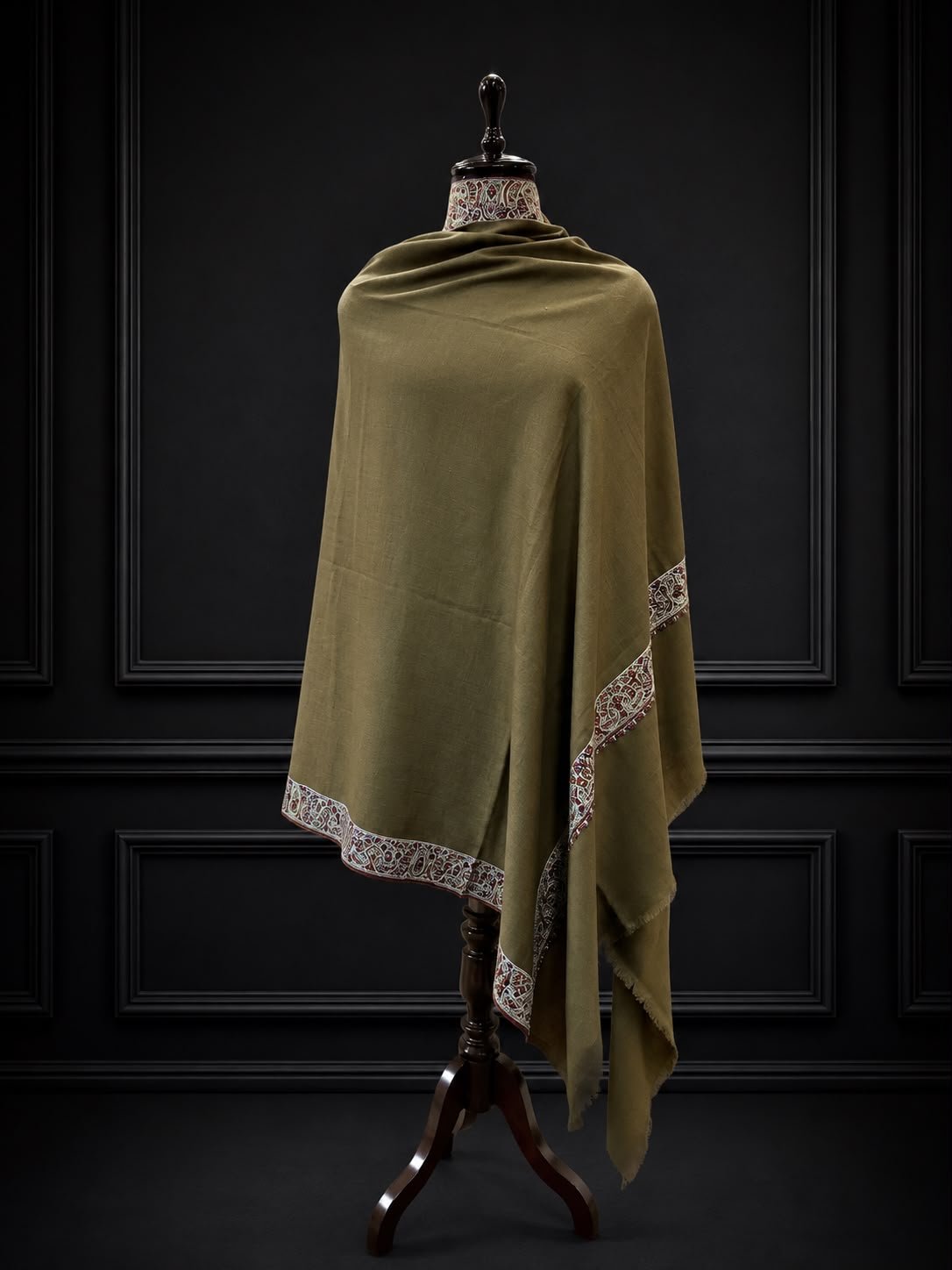 Solstice Olive Pashmina Shawl