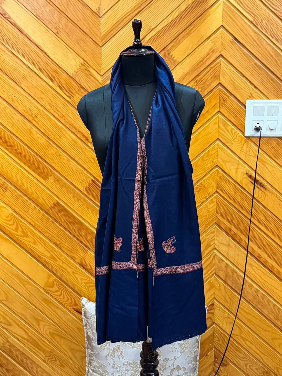 Navy Rust-Trim Stole