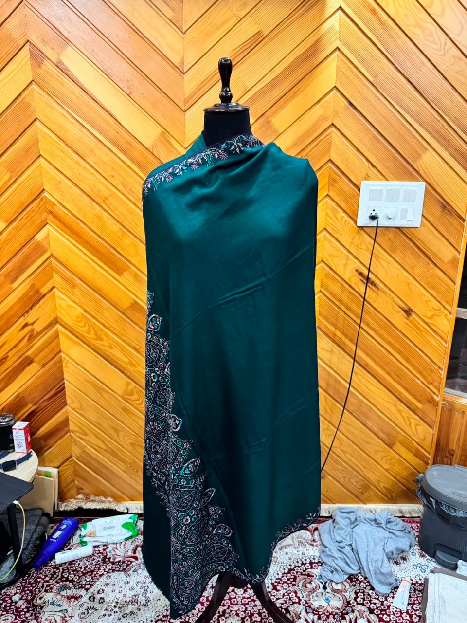 Emerald Solid Pashmina Stole