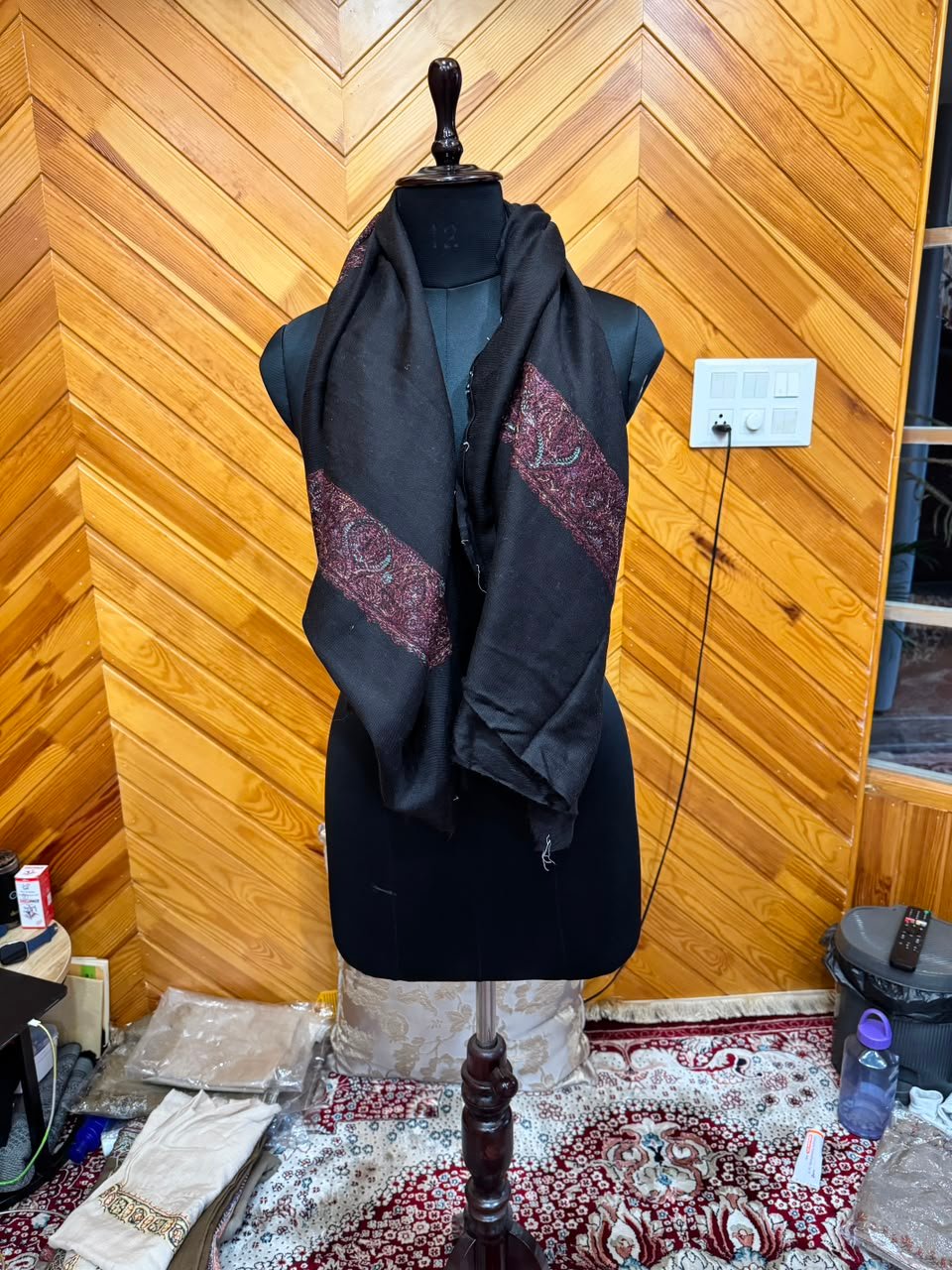 Charcoal Maroon Wrap