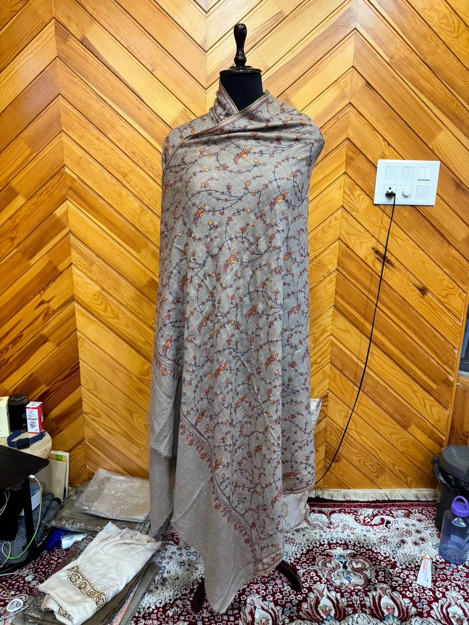 Taupe Textured Shawl