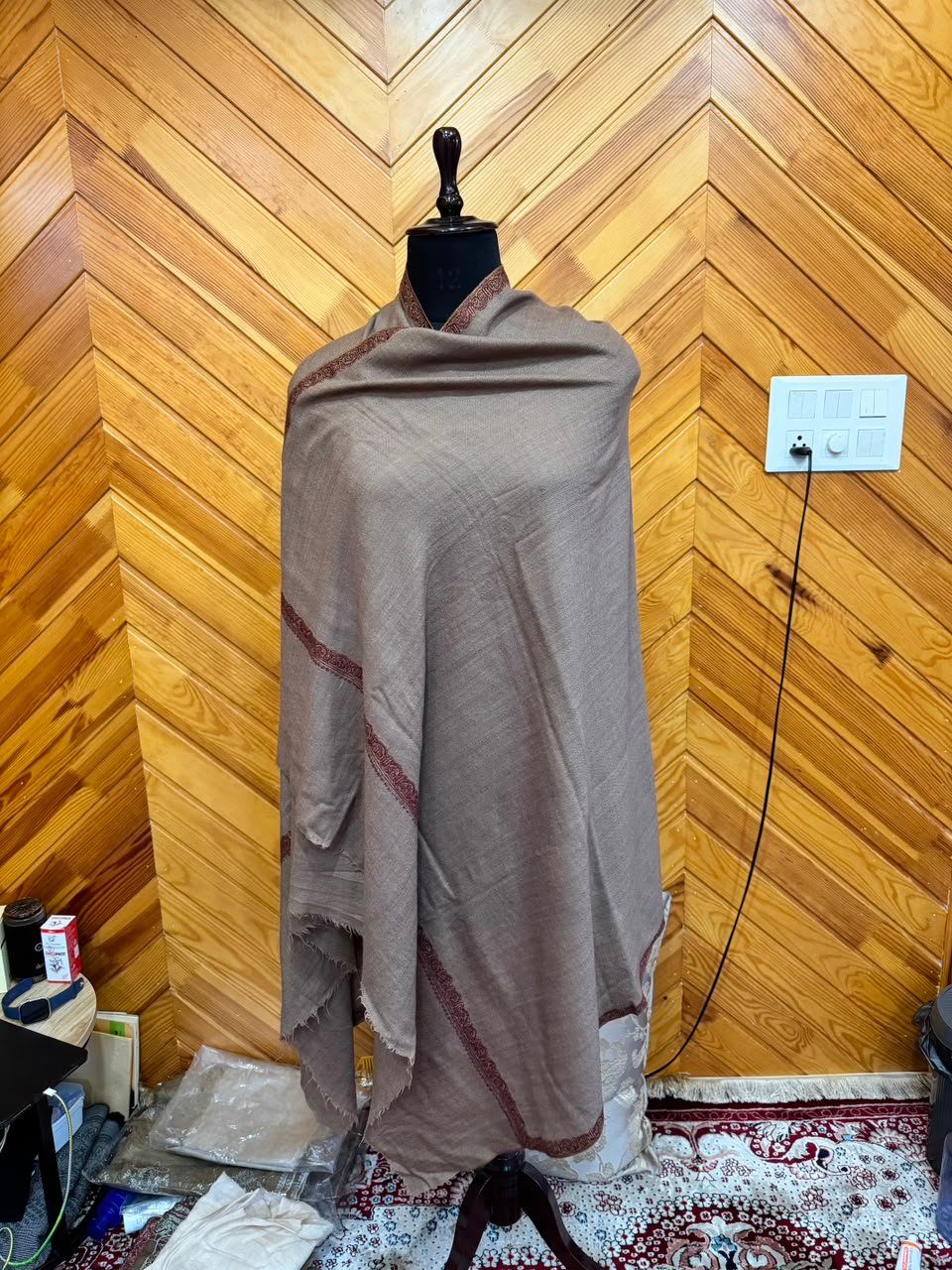 Taupe Solid Shawl