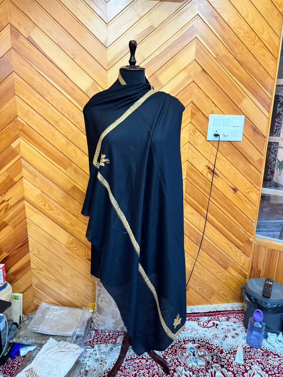 Ebony Gold-Zari Shawl